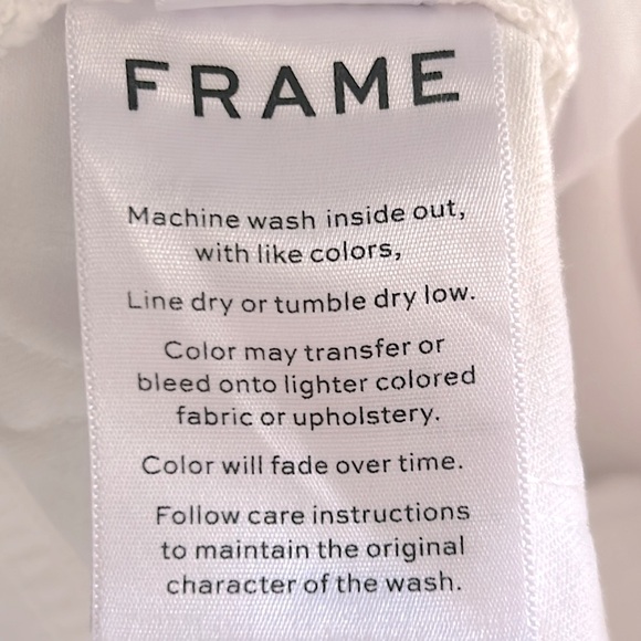 New FRAME High Rise Skinny Flared Fit White Stretch Denim Jean - Le High Flare - Picture 11 of 13